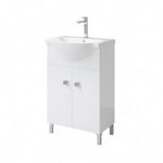 Fürdőszoba szekrény + mosdókagyló Savini Due Pratiko, fehér, 56, 5 x 88, 5 x 42, 5 cm fotó