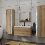 Venezia Dream II. fürdőszobabútor szett + mosdókagyló + szifon - 80 cm (arany tölgy) fotó