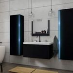 Venezia Dream II. fürdőszobabútor szett + mosdókagyló + szifon - 80 cm (matt fekete) fotó