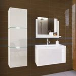 Venezia Ibiza I. fürdőszobabútor szett + mosdókagyló + szifon - 80 cm (fényes fehér) fotó