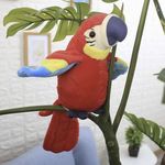Interaktív, beszélő és táncoló színes plüss papagáj gyerekeknek fotó