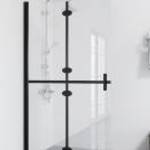 vidaXL átlátszó ESG üveg összecsukható zuhanyfal 80 x 190 cm fotó