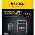 Intenso microSD 512GB UHS-I Perf CL10| Performance Class 10 fotó