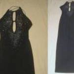 fekete maxi ruha elől csillogó hátul pántok 6-s Topshop h: 132 cm mb: 77-108 cm fotó