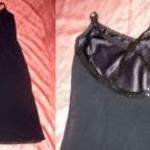 fekete strasszos pántos maxi ruha Wallis 10-s h: 120 cm mb: 86-116 cm fotó