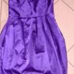 lila szatén pánt nélküli ruha New Look 8/36-s h: 68 cm mb: 70-84 cm db: 68 cm fotó