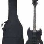 vidaXL fekete elektromos gitár kezdőknek tokkal 4/4 39" fotó