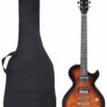vidaXL barna és fekete elektromos gitár kezdőknek puhatokkal 4/4 39" fotó