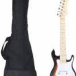 vidaXL barna és fehér elektromos gitár gyerekeknek puhatokkal 3/4 30" fotó