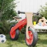 vidaXL piros egyensúlyozó-kerékpár gyerekeknek felfújható kerekekkel fotó