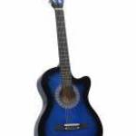 vidaXL kék árnyékos 6 húros klasszikus western cutaway gitár 38" fotó