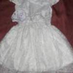 fehér csipke ruha 6 -7 év 116 - 122 cm h: 73 cm mb: 66 cm fotó