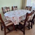 6 személyes étkező asztal, székekkel eladó! fotó