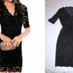Orsay fekete csipke ruha XL-s h: 98 cm mb: 90-112 cm fotó