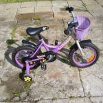 Gyermek kerékpár 14", oldaltámasztó kerekkel, kosárral fotó