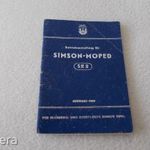 Simson Moped SR2 kezelési útmutató 1959-es német nyelvű fotó