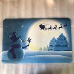 XMAS Karácsonyi lábtörlő - hóember - 58 x 38 cm bejárati ajtó dísz fotó