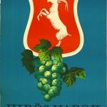 régi plakát: HIRÖS NAPOK - KECSKEMÉT 1958 szőlő kecske fotó