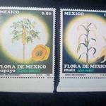 Mexikó - 1982 - Haszonnövények (Papaya / Kukorica) - sor [Virágok tematika!] fotó