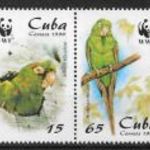 1998. Kuba , WWF Ara papagáj sor csíkban ( 4, 80 € ) fotó