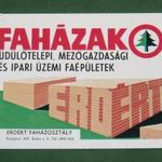 Kártyanaptár, Erdért faipari vállalat, Budapest, grafikai, faházak, 1979, , F, fotó