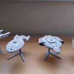 Star Trek mini hajók USS Enterprise, Voyager, Defiant, Bird of prey szett fotó