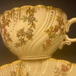 Gyönyörű antik angol fajansz teáscsésze és alj az 1800-as évekből - Jelzését nem tudtuk azonosítani fotó