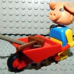 Lego Fabuland 325 Peti Malac, talicskával. Állatmese legó játék készlet, 1979-ből! fotó
