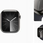 Apple Watch Series 9 41mm GPS+ Cellular , Rozsdamentes Acél Grafit fotó