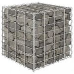 kocka alakú acélhuzal gabion magaságyás 40 x 40 x 40 cm fotó