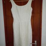 Kb. 36/38/S/M-s méretű tortfehér színű pántos csipkés női alkalmi ruha/női koktél ruha fotó