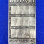 Ritka jelzett (PV .800) ezüst 1979-es kártyanaptár régi retro1 FT NMÁ fotó