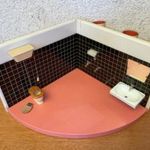 Régi keletnémet játék fürdőszoba bababútor 50-60-as évek fotó