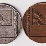 Yrjö Liipola: Nemzetközi Fényképkiállítás Budapesten / M.A.F.O.Sz., ezüst (28.9 gr) és bronz, 1910 fotó