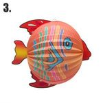 Összehajtható harmonika halacska állatfigurás lampion 25cm gyerekszoba zsúr buli dekoráció fotó
