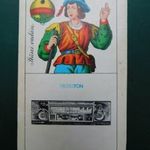 VIDEOTON kártyanaptár, autórádió, magnó, 1985. Magyar kártya, tök felső, Filkó. Retró naptárkártya. fotó