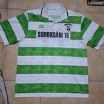 régi foci mez, Soroksári TE - Fradi RT FC eredeti Umbro meccsmez , belül látszik a régi elnevezés fotó