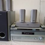 SONY RDS HiFi házimozi rendszer, 5x100W hangrendszer, CD-DVD, 2db távi.összes hangszóró mélynyomóval!. fotó