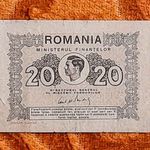1945 -ös ROMANIA - 20 Lei vízjeles II. Világháborús bankó RITKÁBB!!! (L1057) fotó
