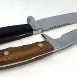 2 db vadászkés, vágófegyver tőr eredeti tokjában Mundial Brazil, - fűrészes vadászkés kés 1Ft NMÁ fotó