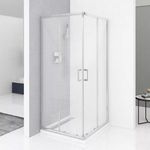 Diplon 80x80 cm szögletes két tolóajtós zuhanykabin, 5 mm edzett matt üveggel, 190 cm magas fotó