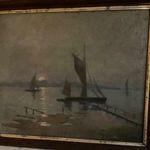 Festmény, Tölgyes, jelzett, Vitorlás hajó fotó