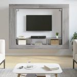 Szürke sonoma színű szerelt fa TV-szekrény 152x22x113 cm fotó