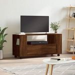 Barna tölgy színű szerelt fa TV-szekrény 102x34, 5x43 cm fotó