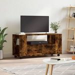 Füstös tölgyszínű szerelt fa TV-szekrény 102x34, 5x43 cm fotó