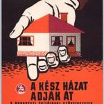 Villamosplakát - a kész házat adják át a Budapesti Építóipari Szövetkezetek, Gr.: Czeglédi fotó