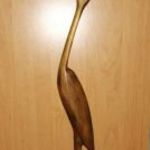 Retro fa kócsag, daru, gém madár figura - 57, 5 cm magas fotó