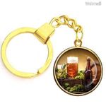CARSTON Elegant Söröshordó kulcstartó ezüst vagy arany színben fotó