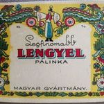 Legfinomabb Lengyel Pálinka Italoscímke, Alkoholos címke, 1930-1940 (?)-es évek fotó