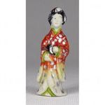 1R168 Régi kisméretű porcelán japán gésa 6.2 cm fotó